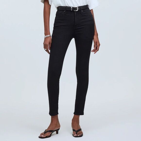 Madewell 10” High Riser Skinny Skinny Jeans Black - Picture 1 of 11